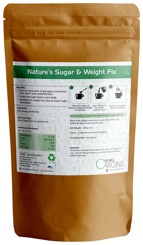 Ayura Origins Nature's Sugar & Weight Fix Powder - Swadesiicart