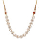 Patti Shapped Kundan and Round Diamond Neckpiece (Gold) - Ruby Raang | Swadesiicart