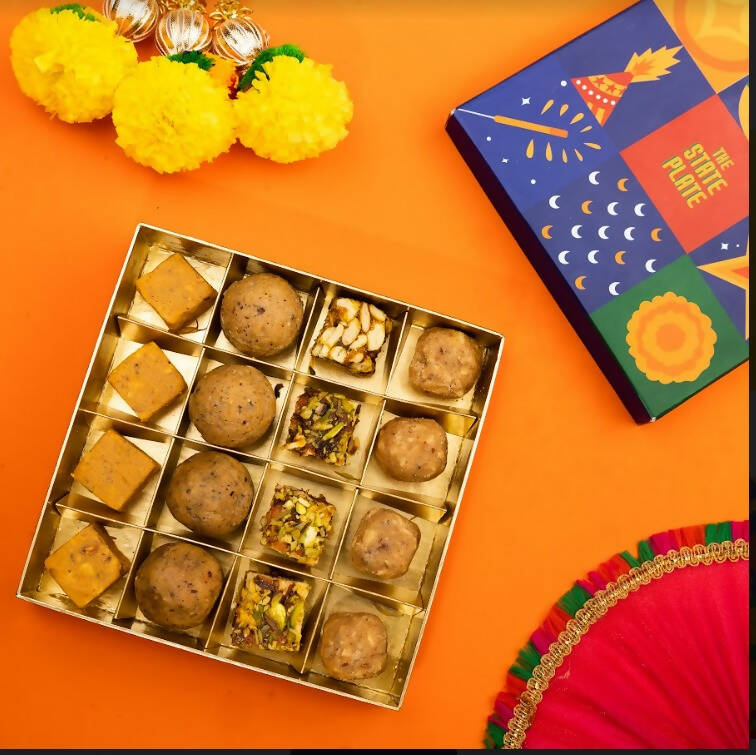 The State Plate Premium Assorted Indian Sweets Box - Swadesiicart