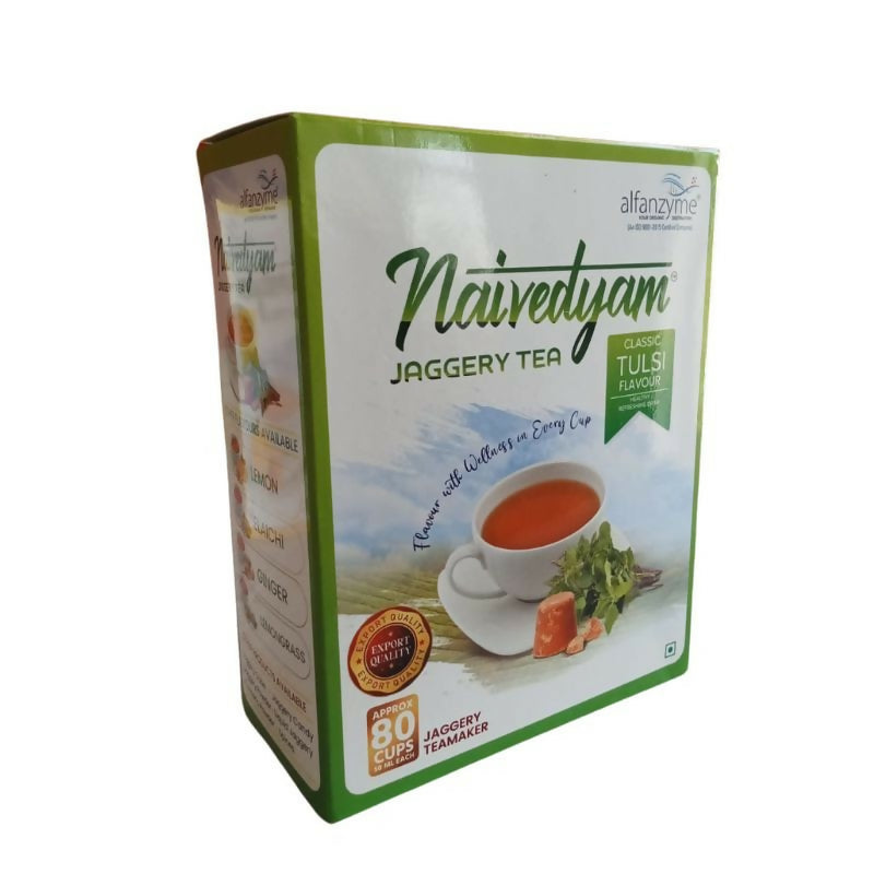 Naivedyam Classic Tulsi Flavour Jaggery Tea | Swadesiicart