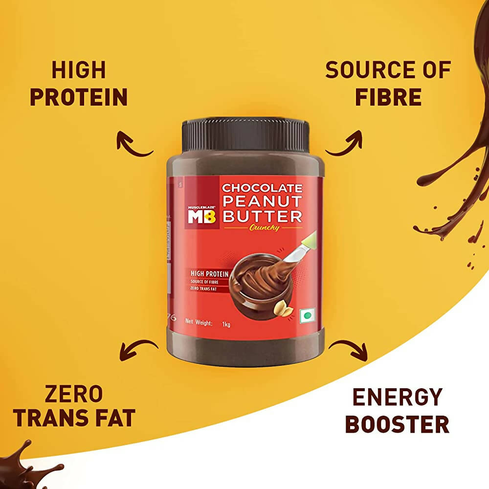 MuscleBlaze Chocolate Peanut Butter-Crunchy - Swadesiicart