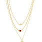 White and gold, Red Stone Kundan Necklace - Ruby Raang | Swadesiicart