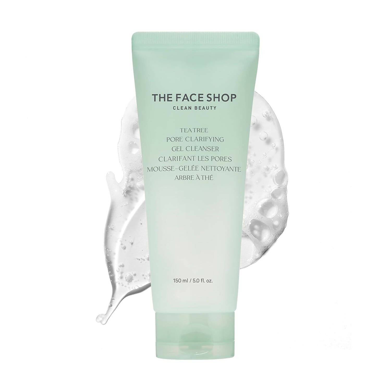 The Face Shop Tea Tree Pore Clarifying Gel Cleanser - Korean Skincare | Swadesiicart