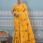 Shree Shyam Fashion Yellow Silk Saree