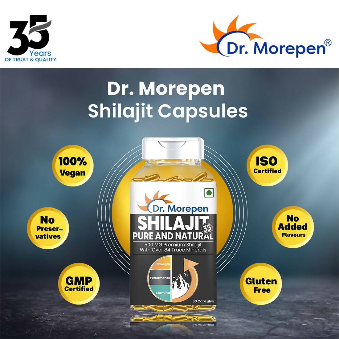 Dr. Morepen Natural & Pure SJ Resin and SJ Capsules Combo - Swadesiicart