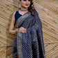 Partywear Designer Dark Blue Banarasi Silk Fancy Saree - Starwalk | Swadesiicart