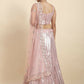 Jyoti Fashion Premium Pink Faux Georgette 3MM & 7MM Sequins Embroidery Lehenga Choli with Dupatta | Swadesiicart