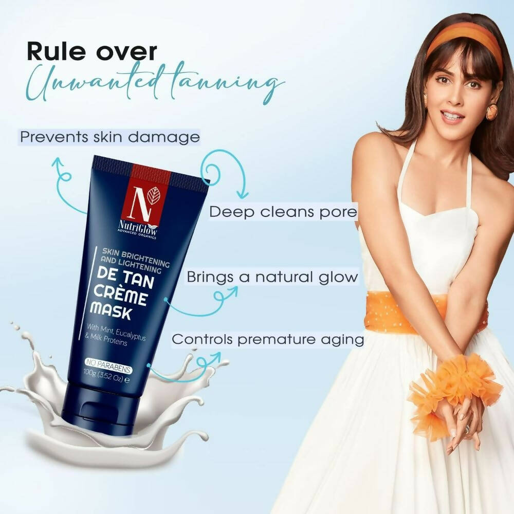 NutriGlow Advanced Organics De Tan Cream Mask - Swadesiicart