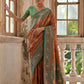 Vishnu Weaves Women's Coffee Banarasi Silk Zari Woven Saree with Blouse - Swadesiicart