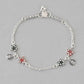 VOJ Set of 2 Traditional Flower Shaped Designer Anklet - Swadesiicart