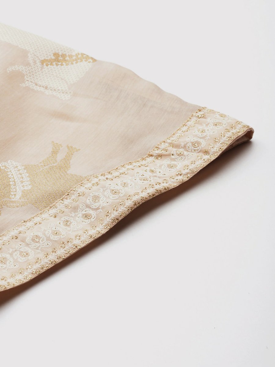 Ahalyaa Women's Traditional Wear Co-ods - Tan - Swadesiicart