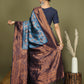Shree Shyam Fashion Lichi Silk Sky Blue Saree