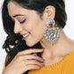 Mominos Fashion Johar Kamal Silver Color Base With Kundan Earrings - Swadesiicart