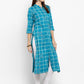NOZ2TOZ Women Sky Blue Cotton Kurta (1Pc) - Swadesiicart