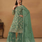 Anaita Green Embroidered Net Salwar Suit