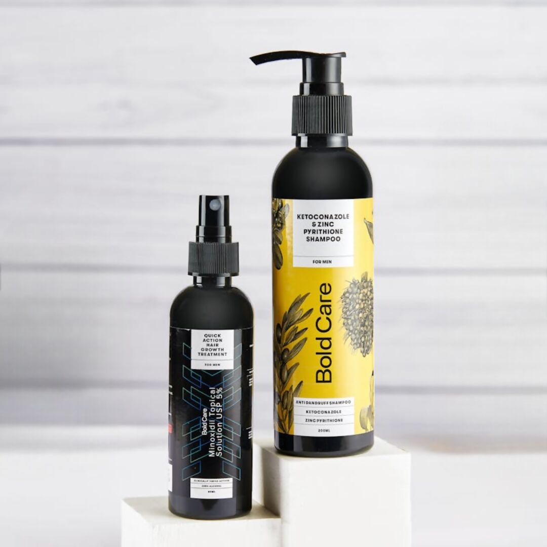 Bold Care Hair Growth 5% Serum & Anti-dandruff Shampoo Combo | Swadesiicart