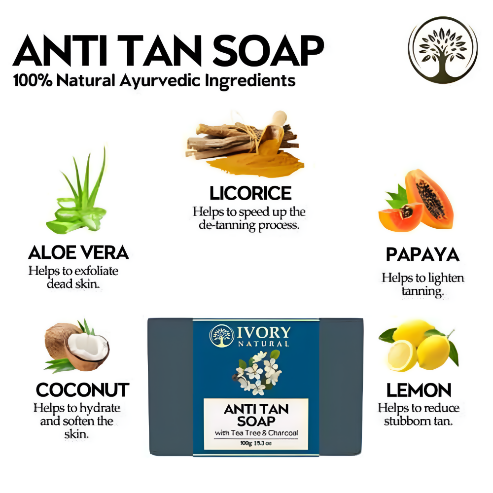 Ivory Natural Tan Soap - Tanning, Protect From Uv Rays For Both Men & Women | Swadesiicart