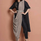 Women Republic Black Cotton Blended Set with Attached Drape | Swadesiicart
