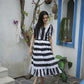 Aayaa Designer Printed One Piece Dress - Multi Color