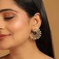 Nuyug 22K Gold Plated Celestial Filigree Earrings | Swadesiicart