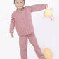 Breathables Kids Cotton Night Suit – Red & White Striped Shirt & Pyjama Co-Ord Set For Boys & Girls