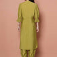 Women Republic Green Art Silk Embroidered Kurta with Afghani Salwar | Swadesiicart