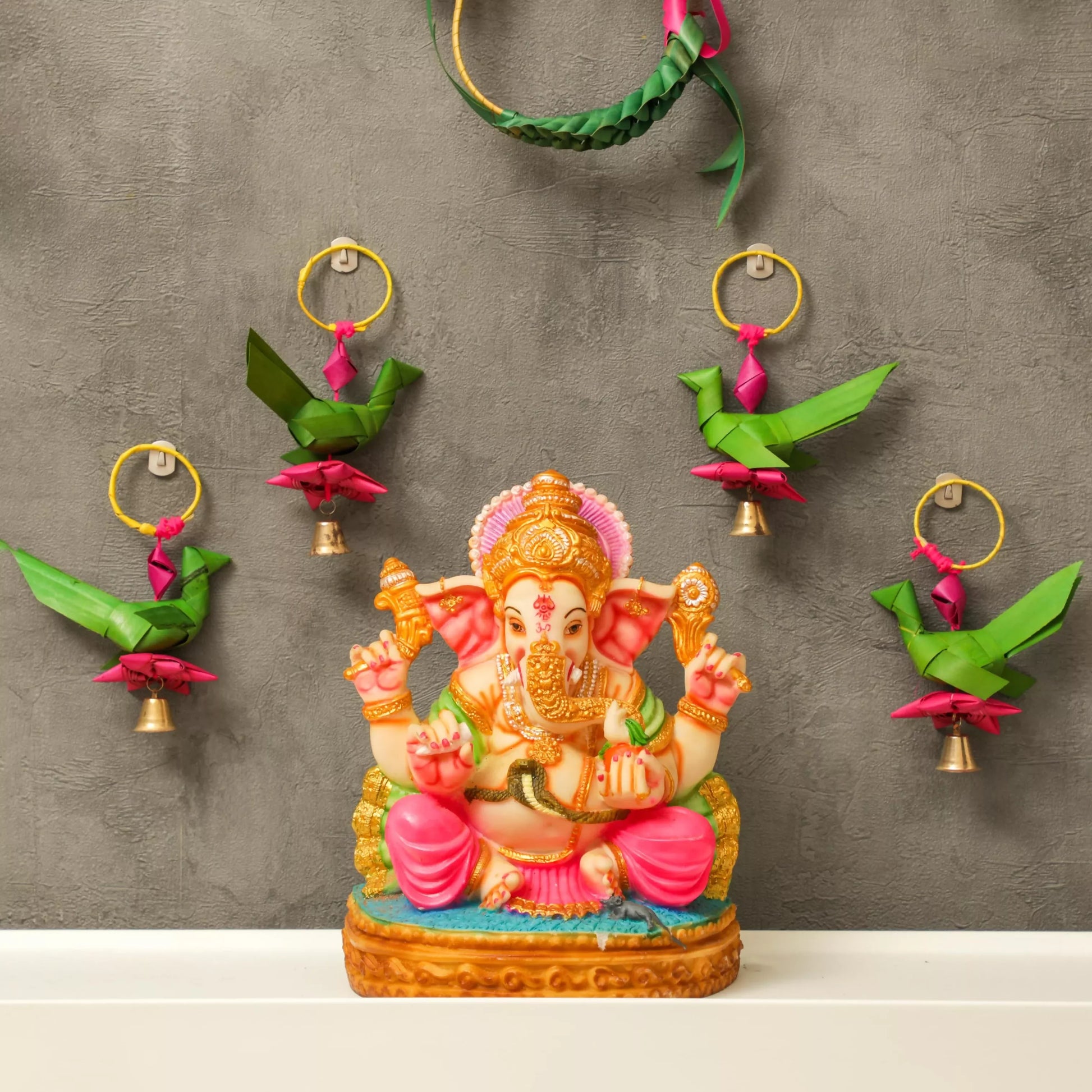 Shuddh Natural Hand Made Palm Leaf Parrot Hanging | Swadesiicart