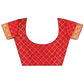 Joban Fashion Red Banarasi Cotton Silk Woven Saree | Swadesiicart