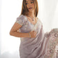 Vamsee Inaya Lavender Silky Crush Saree - Swadesiicart