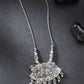 NVR Women's Silver-Toned Radha Krishna Pendant with Chain | Swadesiicart