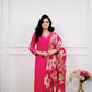 The52 Pink Women's Beautiful Viscose Silk Fabric Embroidered Work Straight Kurta Pant and Dupatta Set - Swadesiicart