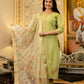 The52 Lemons Women's Beautiful Viscose Shimmer Fabric Embroidered Work Straight Kurta Pant and Dupatta Set - Swadesiicart