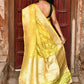 Joban Fashion Yellow Pure Katan Pure Handloom Banarasi Silk Saree | Swadesiicart