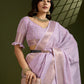 Vishnu Weaves Women's Purple Soft Silk Zari Woven Saree with Blouse - Swadesiicart