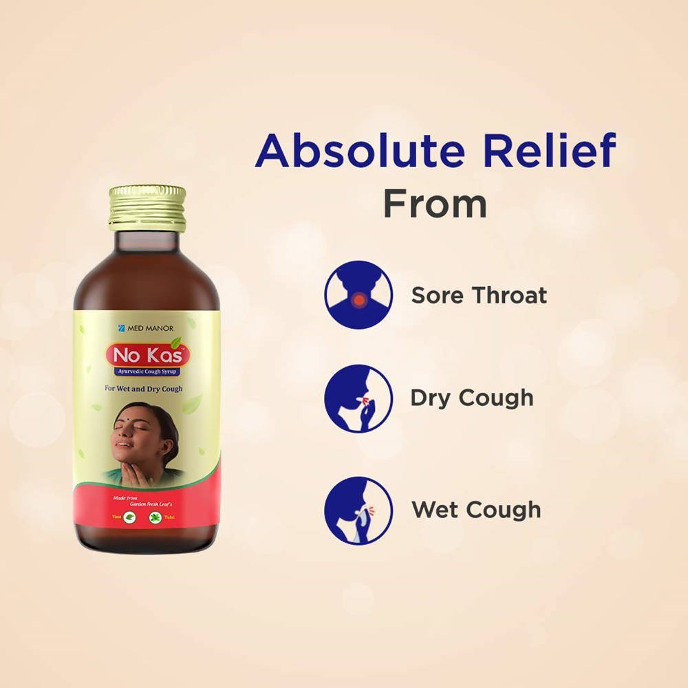 Med Manor Organics No Kas Ayurvedic Cough Syrup - Swadesiicart