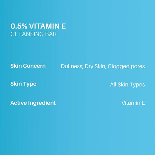 DermDoc 0.5% Vitamin E Cleansing Bar For Moisturized Skin,Deeply Cleanses & Nourishes Skin, All skin Types - Swadesiicart