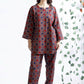 Breathables Abstract Cotton Co-Ord Set – Red