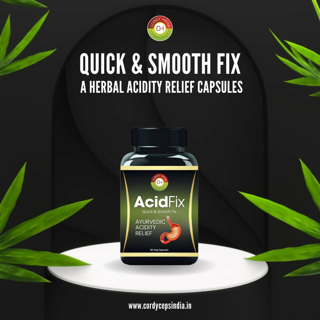 Cordy Herb AcidFix Herbal Capsules - Swadesiicart