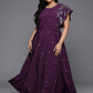 Ahalyaa Women's Traditional wear Ethnic Dress - Burgundy | Swadesiicart