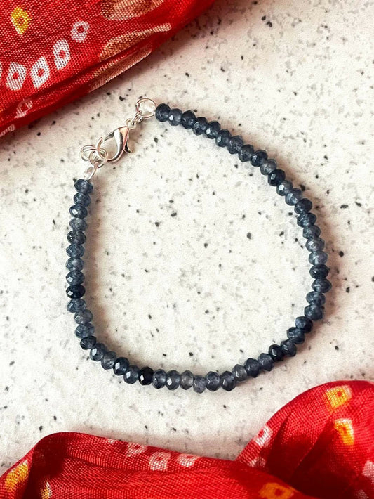 Joban Fashion Grey Glass Glass Beads Trendy Bracelets | Swadesiicart
