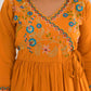 Ethnic Festive Wear Viscose Chanderi orange Stitched Suit With Dupatta - Tanisha | Swadesiicart