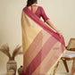 Vishnu Weaves Women's Chiku Raw Silk Thread Woven Saree with Blouse - Swadesiicart