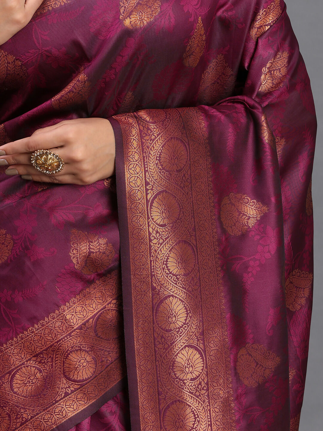 Shree Shyam Fashion Silk Purple Saree