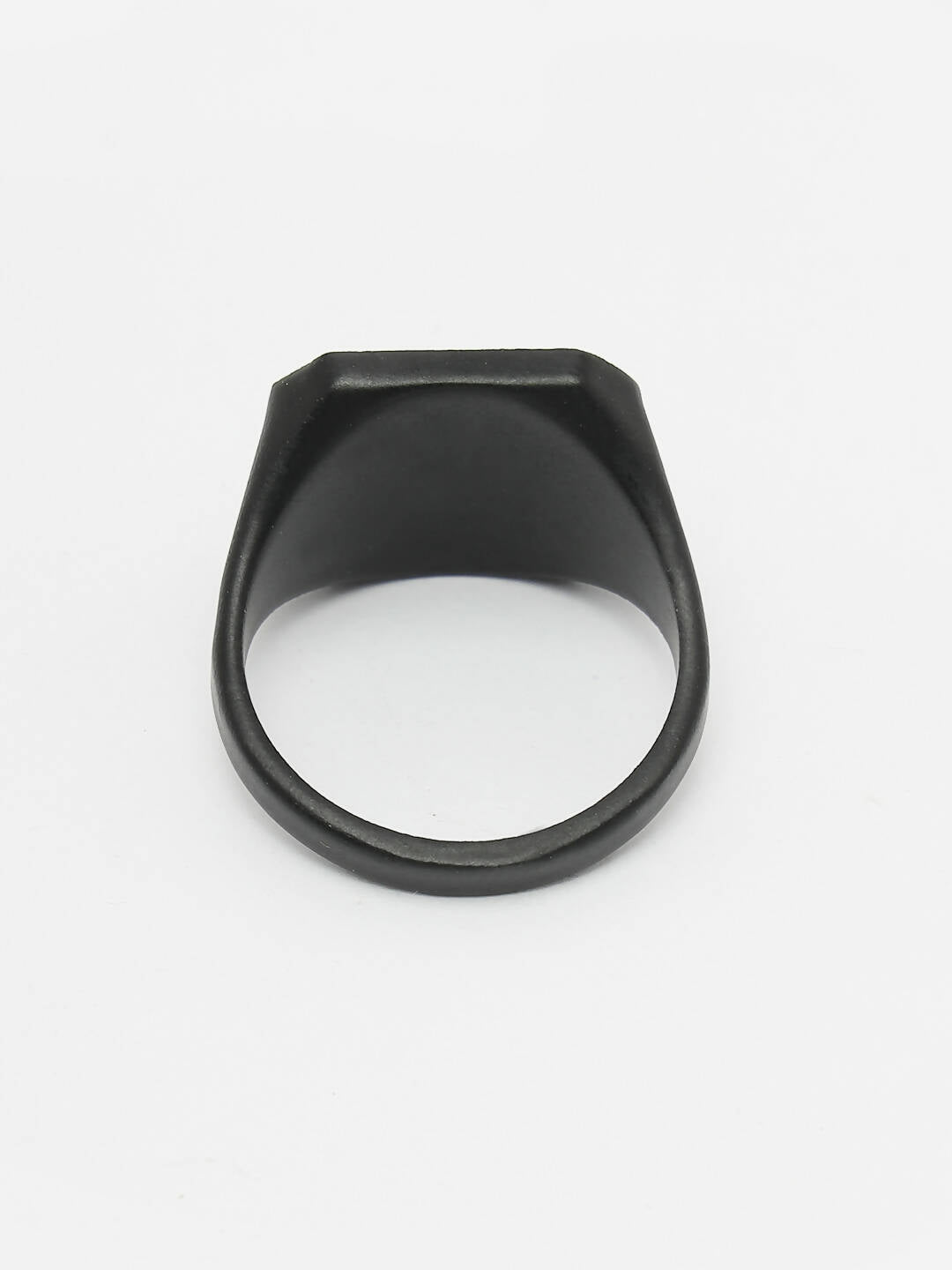 NVR Men's Black Metal Ring - Swadesiicart