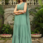 Janasya Sage Green Georgette Embellished Lehenga Choli | Swadesiicart