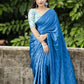 Blue Silk Blend Ethnic Motifs Saree with Unstitched Blouse - Hiral Fashion | Swadesiicart