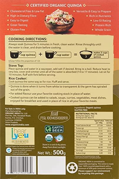 Organic India Quinoa - Swadesiicart