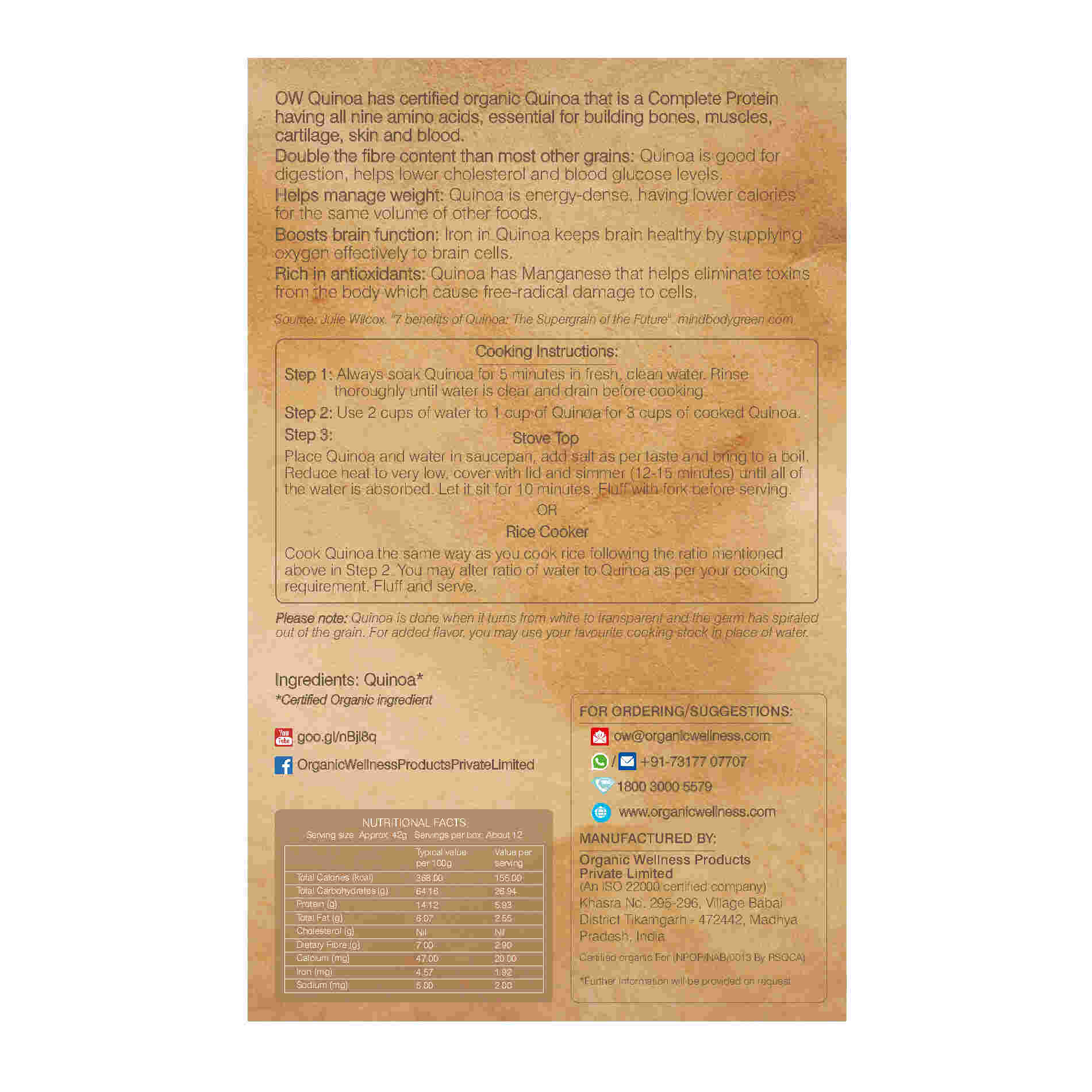 Organic Wellness Quinoa - Swadesiicart