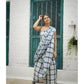 Exclusive Collection Beautiful Check Blue Pure Cotton Woven Handloom Saree With Running Blouse Piece - Swadesiicart