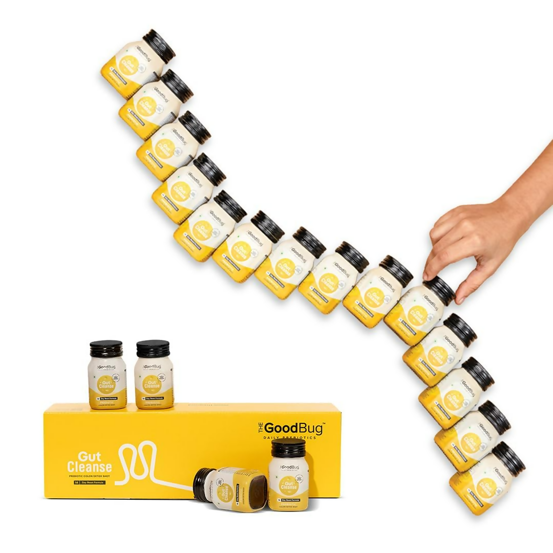 The Good Bug Gut Cleanse - 14 Prebiotic Colon Detox Shots (70ml Each) | Swadesiicart